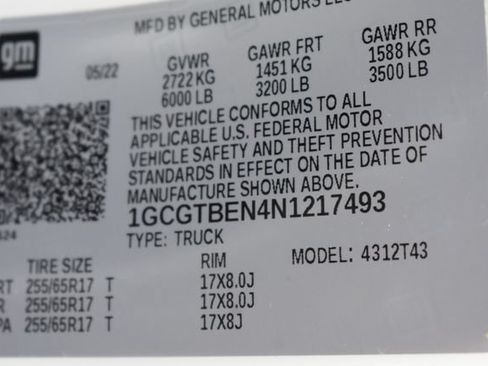 Used 2022 Chevrolet Colorado W/T w/ WT Convenience Package AWD/4WD image 16