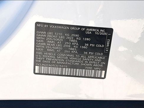 Certified 2026 Volkswagen Atlas SE w/ Panoramic Sunroof Package FWD image 31