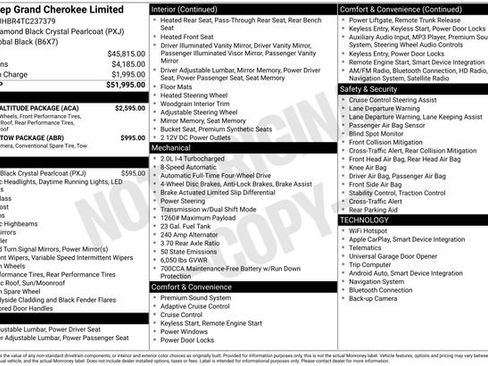 New 2026 Jeep Grand Cherokee Limited w/ Limited Altitude Package image 14