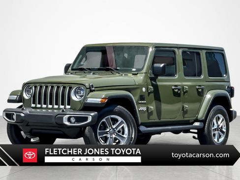 Used 2022 Jeep Wrangler Unlimited Sahara w/ LED Lighting Group AWD/4WD image 1