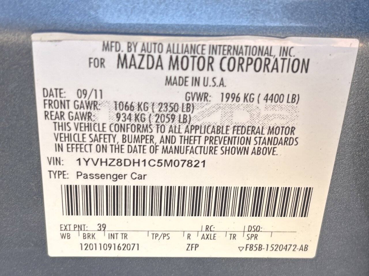 Used 2012 MAZDA MAZDA6 i Touring FWD image 31
