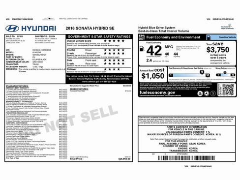 Used 2016 Hyundai Sonata SE image 2