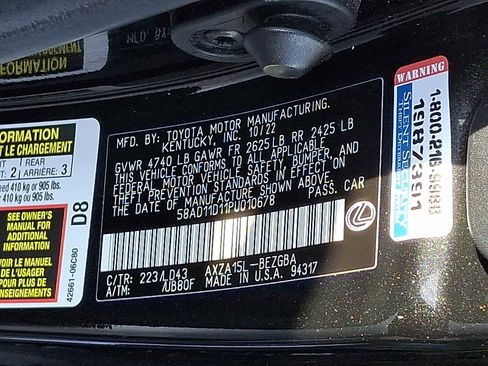 Used 2023 Lexus ES 250 w/ Premium Package image 27