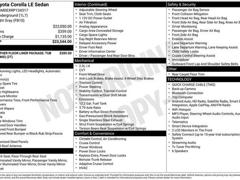 Certified 2024 Toyota Corolla LE FWD image 17