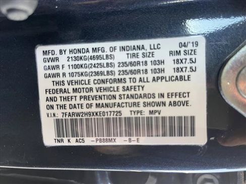 Certified 2019 Honda CR-V Touring image 23
