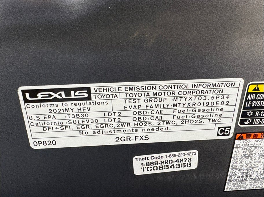 Used 2021 Lexus RX 450h AWD w/ Premium Package image 28