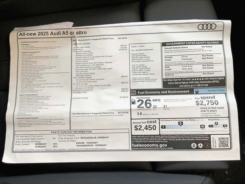 New 2025 Audi A5 2.0T Premium Plus w/ Premium Plus image 18