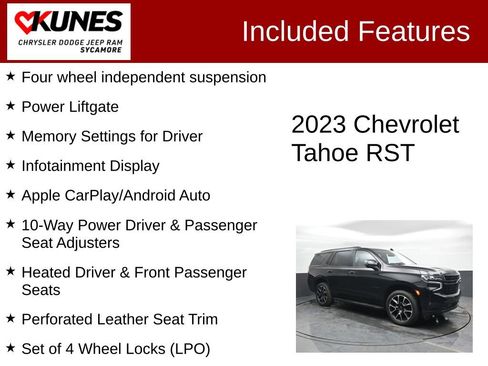 Used 2023 Chevrolet Tahoe RST w/ Luxury Package image 4