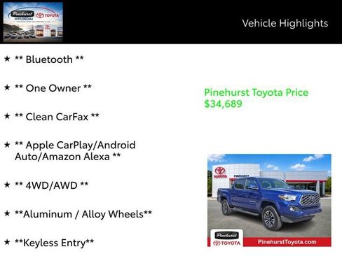 Certified 2022 Toyota Tacoma TRD Sport w/ Technology Package AWD/4WD image 7