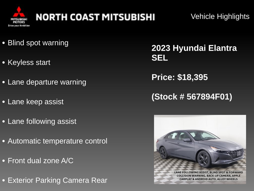 Used 2023 Hyundai Elantra SEL w/ Winter Weather Package FWD image 2