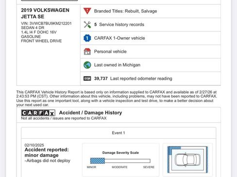 Used 2019 Volkswagen Jetta S image 48