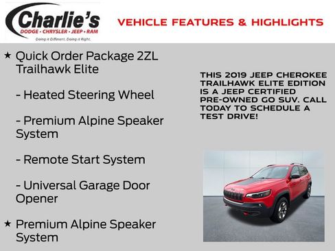 Used 2019 Jeep Cherokee Trailhawk AWD/4WD image 20