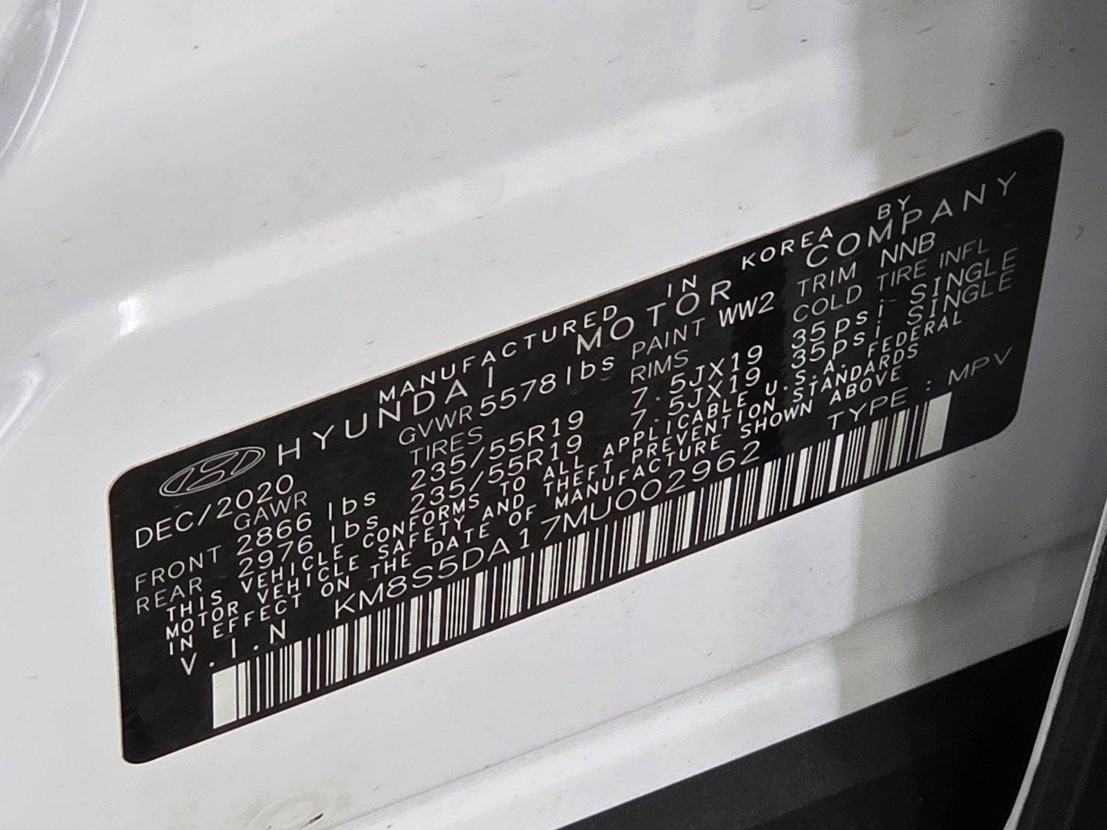 Used 2021 Hyundai Santa Fe Limited w/ Cargo Package AWD/4WD image 37