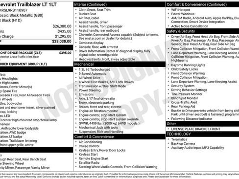 Used 2024 Chevrolet TrailBlazer LT w/ Driver Confidence Package AWD/4WD image 31