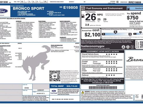 Used 2024 Ford Bronco Sport Heritage w/ Heritage Convenience Package AWD/4WD image 6