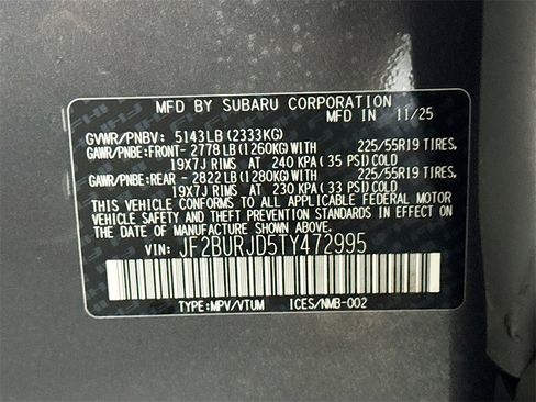 New 2026 Subaru Outback Touring XT image 31