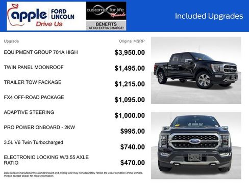 Certified 2022 Ford F150 Platinum w/ Equipment Group 701A High image 4