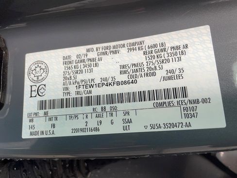 Used 2019 Ford F150 XLT w/ Equipment Group 302A Luxury image 12