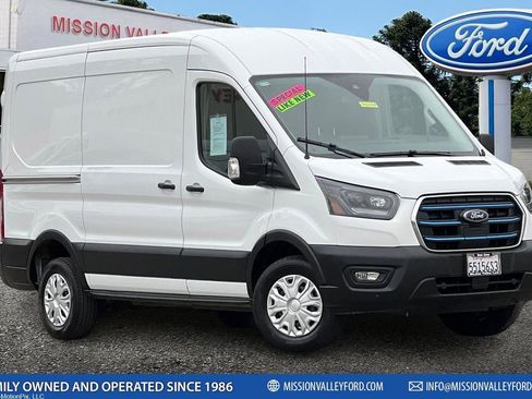 Used 2023 Ford E-Transit Medium Roof w/ Load Area Protection Package image 1