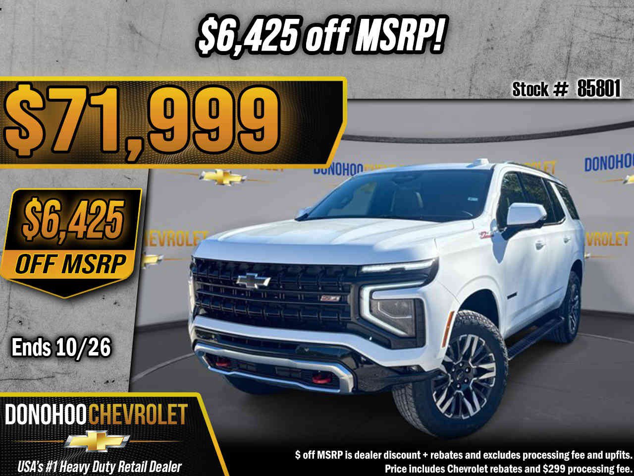 New 2027 Chevrolet Tahoe Z71 w/ Comfort Package AWD/4WD image 1