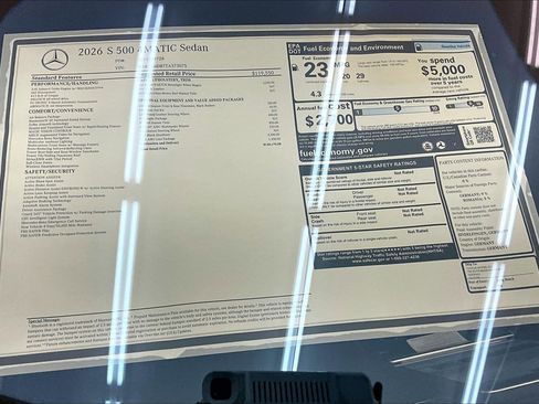 New 2026 Mercedes-Benz S 500 4MATIC image 16