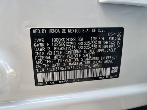Certified 2026 Honda HR-V Sport image 26