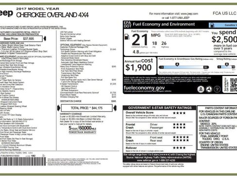 Used 2017 Jeep Cherokee Overland w/ Technology Group image 4