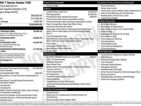 Used 2021 BMW 740i w/ M Sport Package RWD image 4