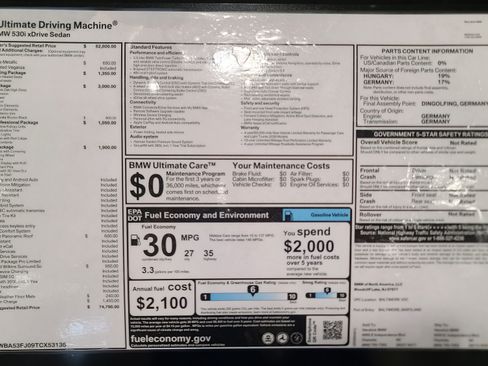Used 2026 BMW 530i xDrive w/ M Sport Package AWD/4WD image 31