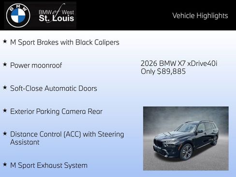 Certified 2026 BMW X7 xDrive40i w/ M Sport Package image 24