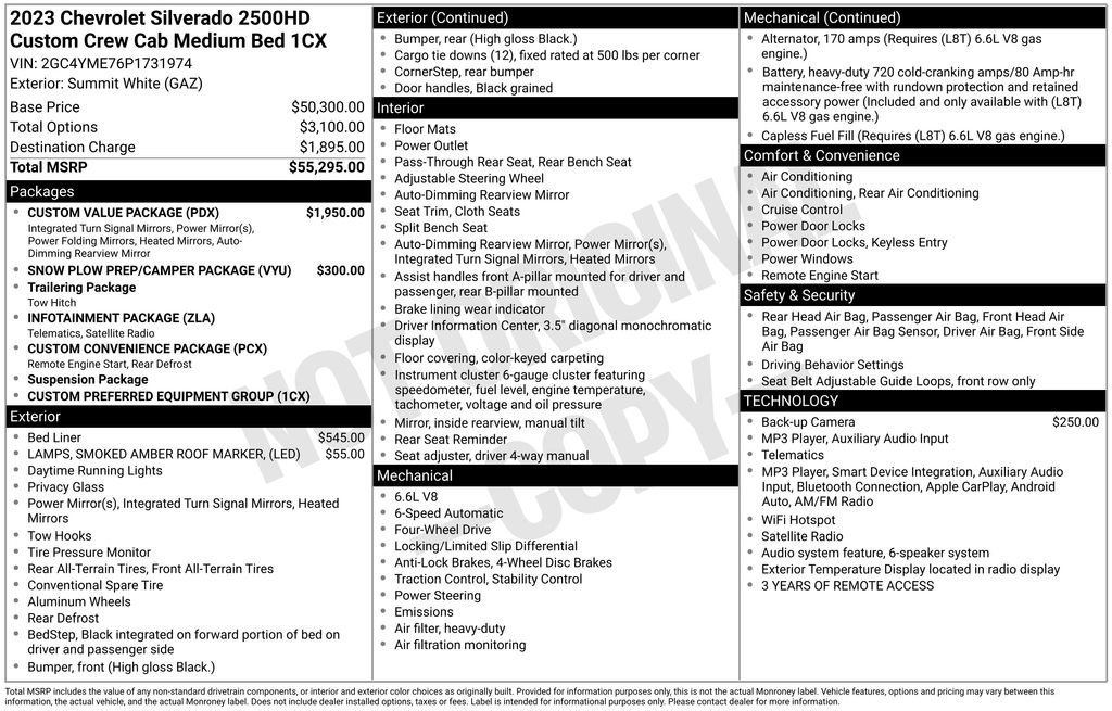 Used 2023 Chevrolet Silverado 2500 Custom w/ Custom Value Package AWD/4WD image 2