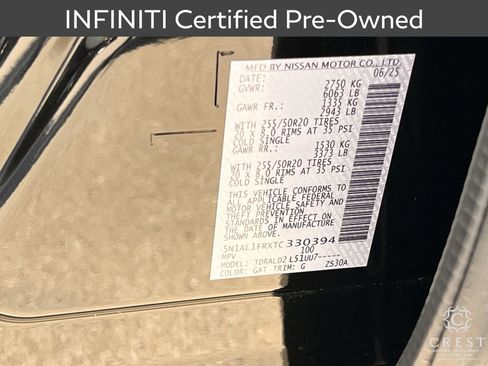 Certified 2026 INFINITI QX60 Luxe w/ Cargo Package image 34