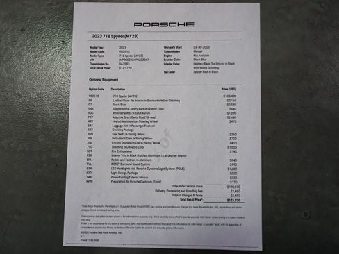 Used 2023 Porsche 718 Boxster Spyder RWD image 96