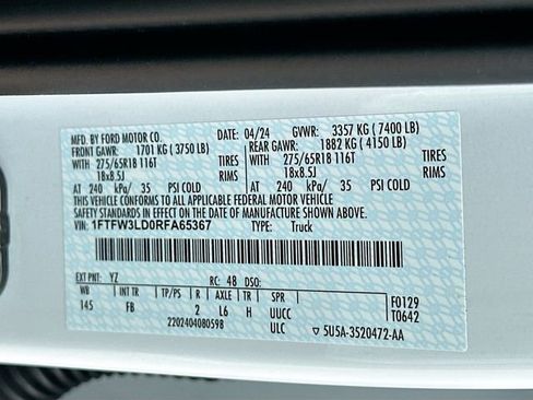Used 2024 Ford F150 XLT w/ Equipment Group 302A MID AWD/4WD image 32