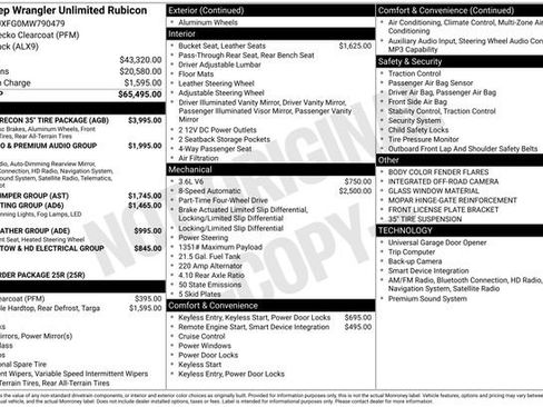 Used 2021 Jeep Wrangler Unlimited Rubicon w/ Xtreme Recon 35" Tire Package image 15