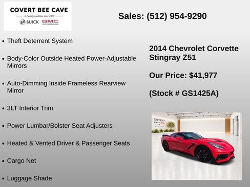Used 2014 Chevrolet Corvette Stingray Coupe w/ 3LT Preferred Equipment Group RWD image 25