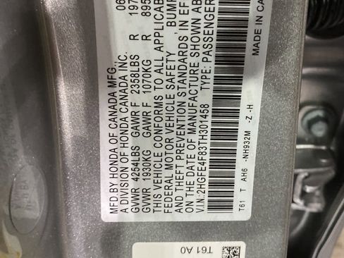 Certified 2026 Honda Civic FWD Hybrid Sedan image 29