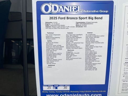 Used 2025 Ford Bronco Sport Big Bend image 21