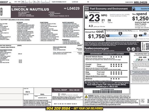 Used 2021 Lincoln Nautilus Reserve FWD image 2