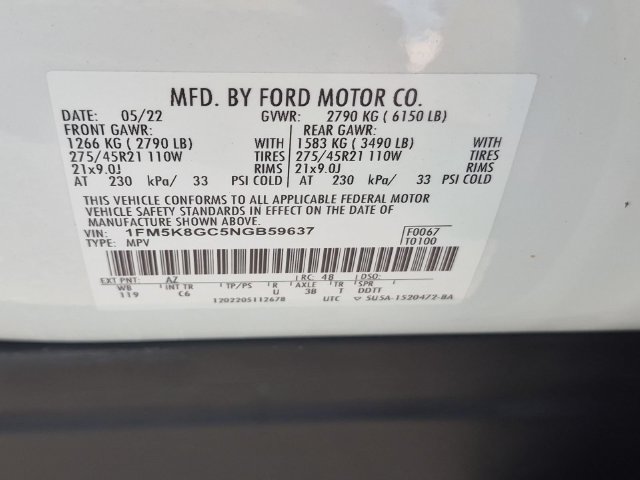 Used 2022 Ford Explorer ST w/ Equipment Group 401A AWD/4WD image 35