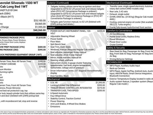 Used 2020 Chevrolet Silverado 1500 W/T w/ WT Convenience Package AWD/4WD image 2
