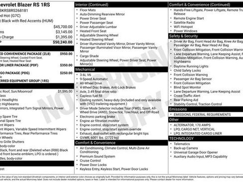 Used 2024 Chevrolet Blazer RS w/ Enhanced Convenience Package image 11