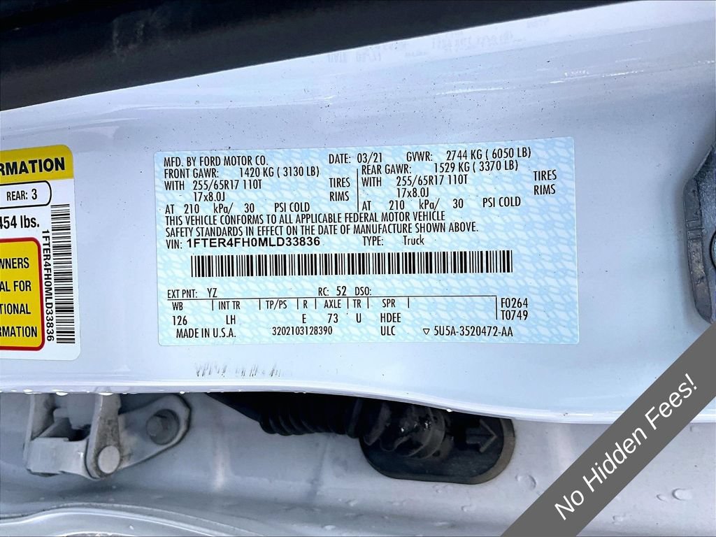 Used 2021 Ford Ranger XL w/ Equipment Group 101A High AWD/4WD image 30