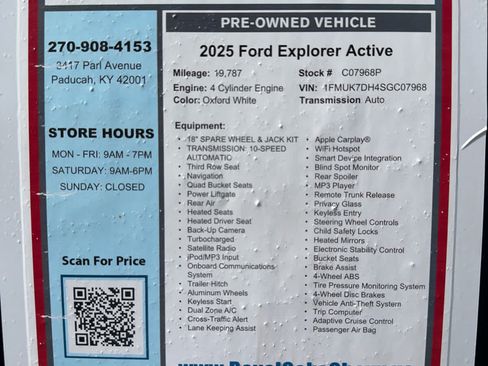 Used 2025 Ford Explorer Active RWD image 31
