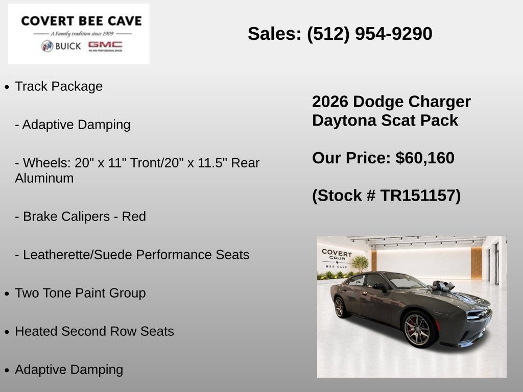 New 2026 Dodge Charger Daytona Scat Pack w/ Track Package AWD/4WD image 14