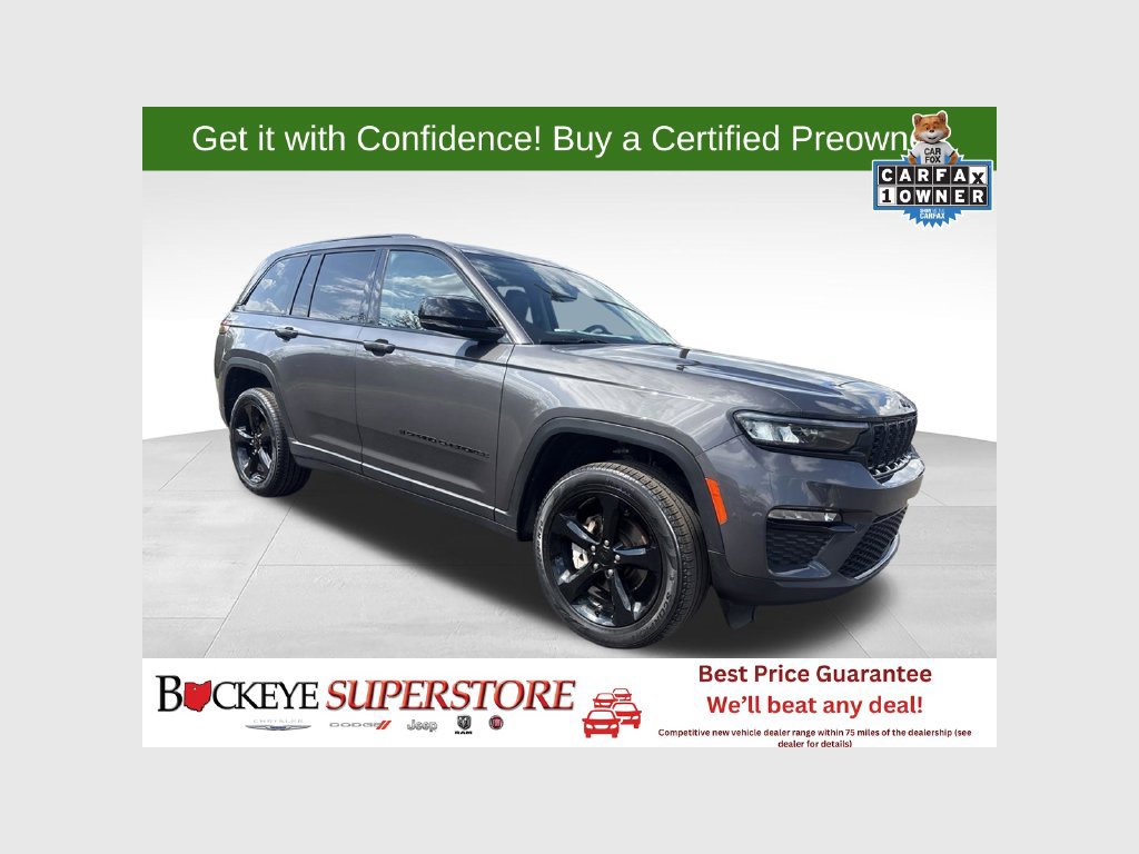 Certified 2024 Jeep Grand Cherokee Limited w/ Black Appearance Package AWD/4WD 360° Tour