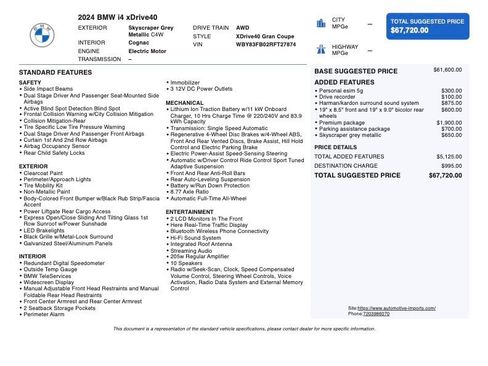 Used 2024 BMW i4 xDrive40i w/ Premium Package image 2