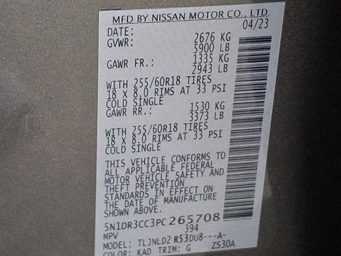 Certified 2023 Nissan Pathfinder SL AWD/4WD image 29