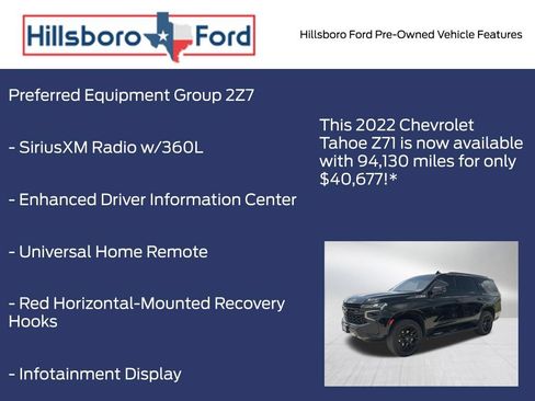 Used 2022 Chevrolet Tahoe Z71 w/ Luxury Package AWD/4WD image 13