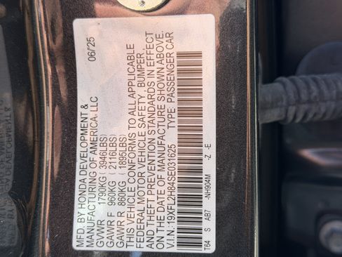 Certified 2025 Honda Civic Sport image 35